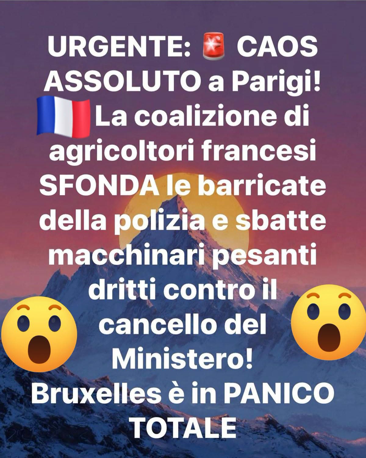 La coalizione di agricoltori francesi ha sfondato le barricate della polizia