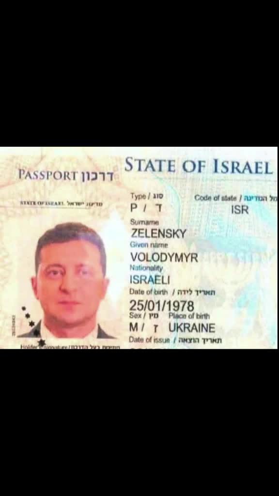 Zelensky ha il passaporto israeliano