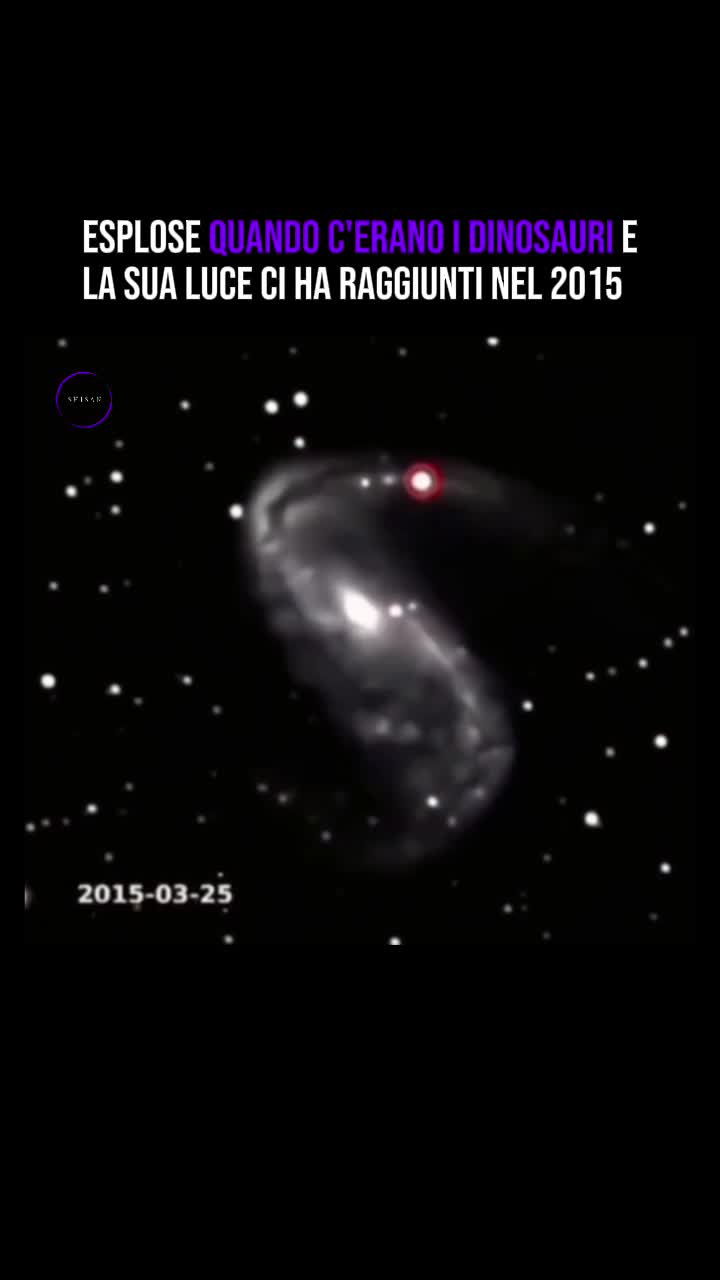 Questa è la luce della supernova che esplose quando c'erano i dinosauri